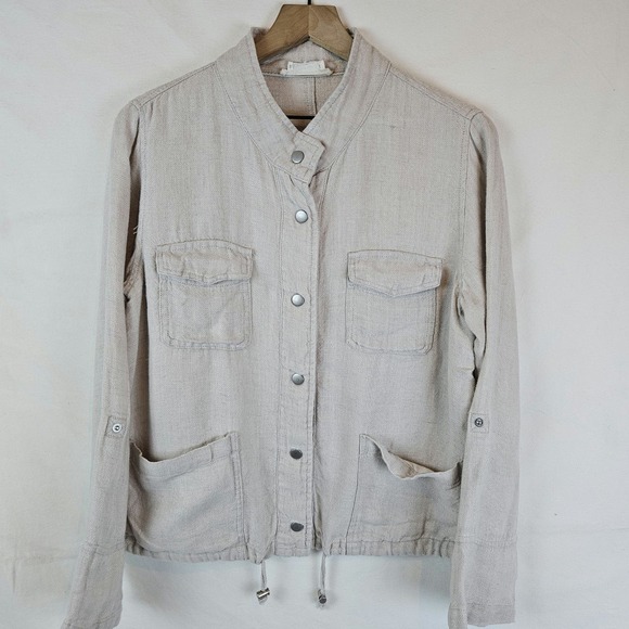C&C California linen‎ jacket, beige, approx size M - Picture 1 of 5